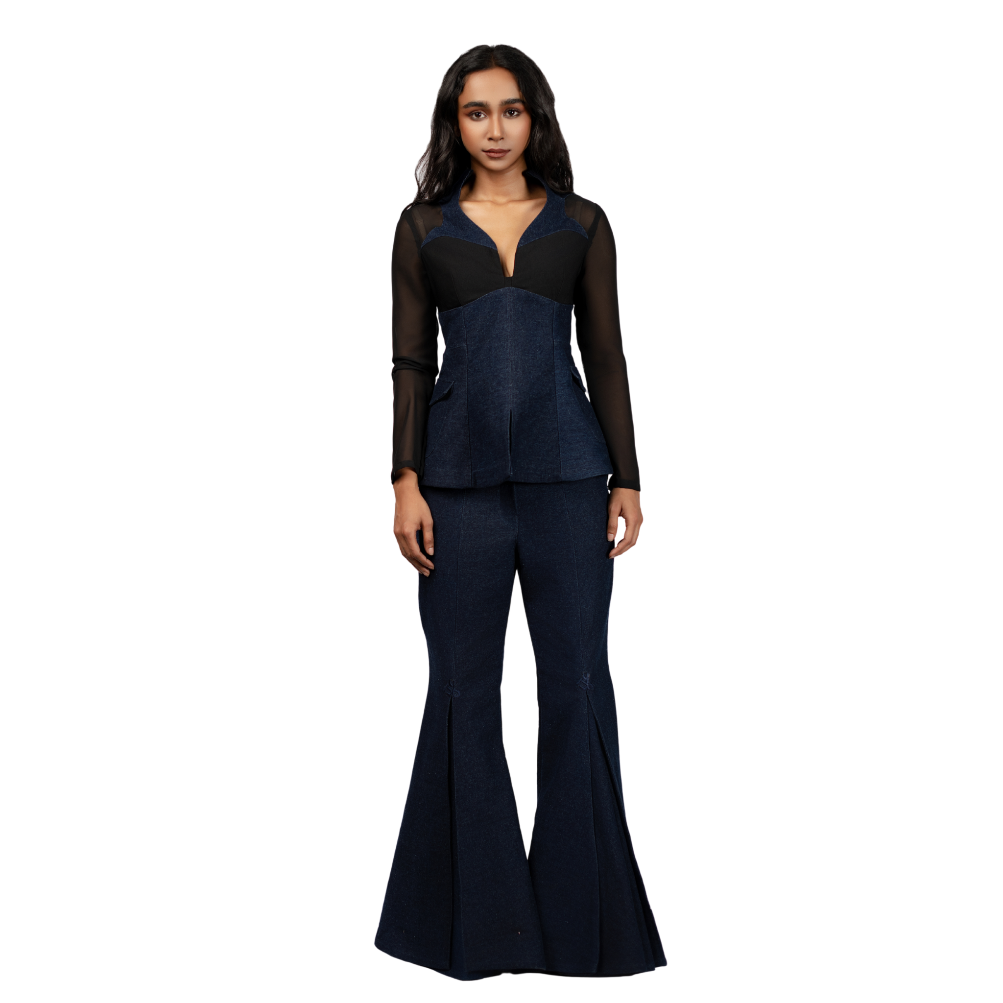 Sheer Denim Set