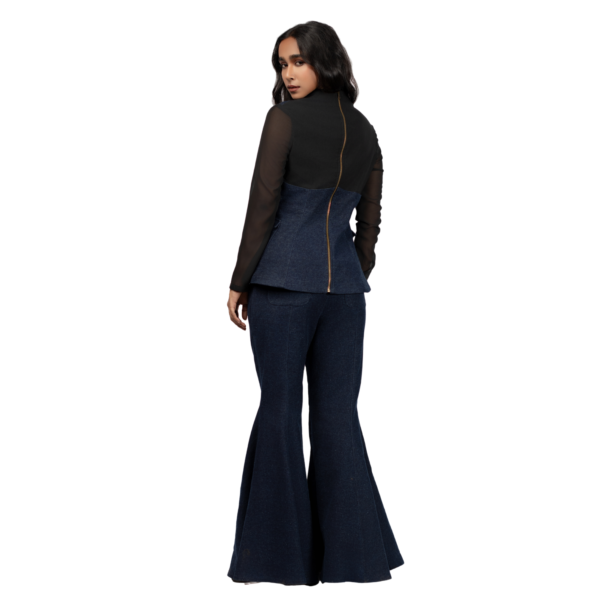 Sheer Denim Set